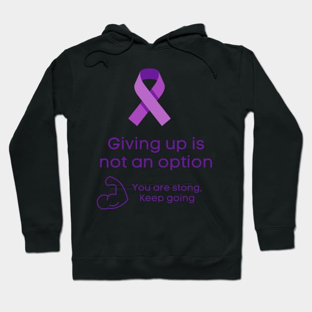 Dont give up Hoodie by Lili's Designs